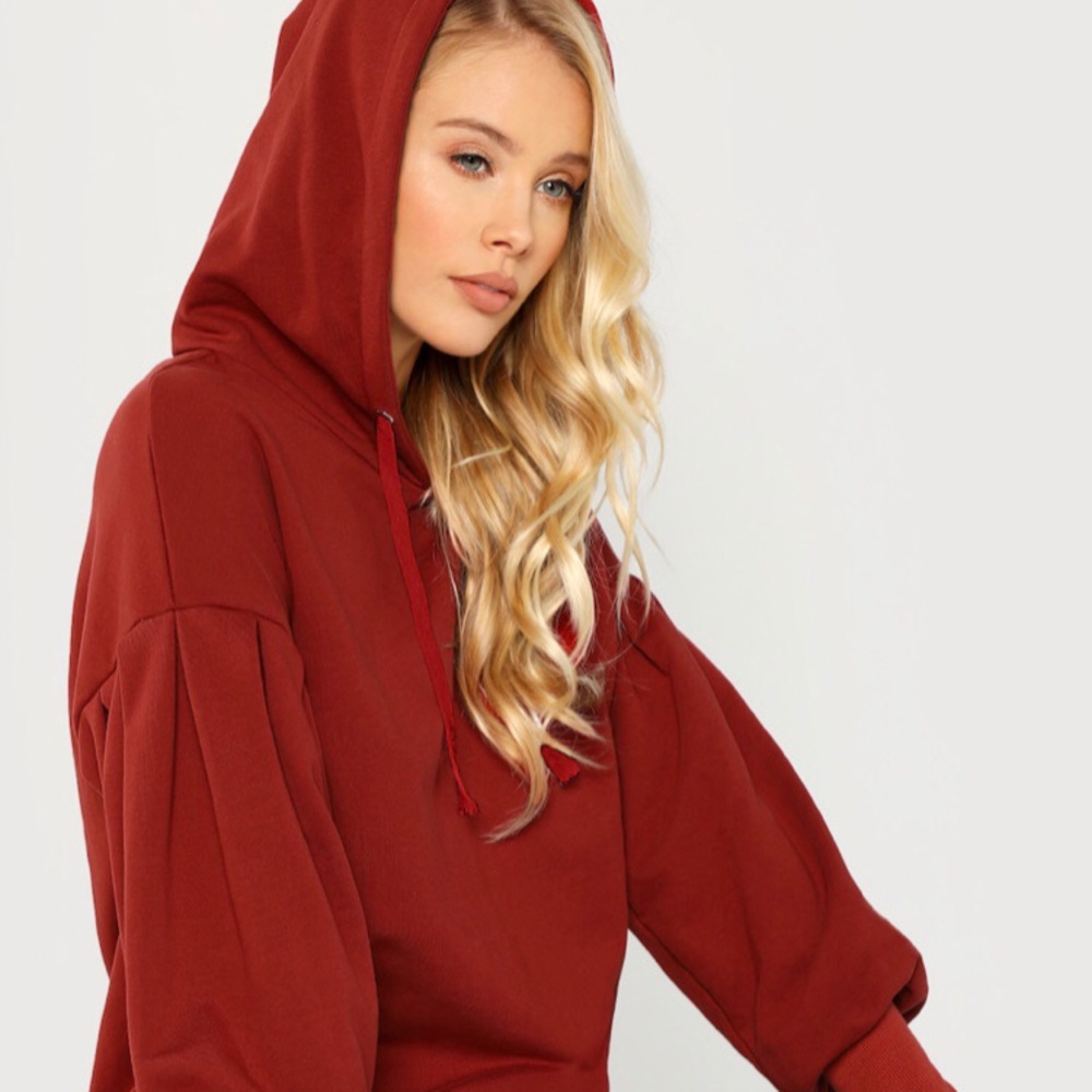 Drop Shoulder DrawString Hoodie - Picture 2 of 4
